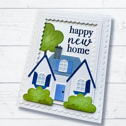 Miniatura 5 de Troqueles rectangulares de borde ondulado para hacer tarjetas, troqueles de corte de metal, troqueles de papel para álbumes de recortes, suministros