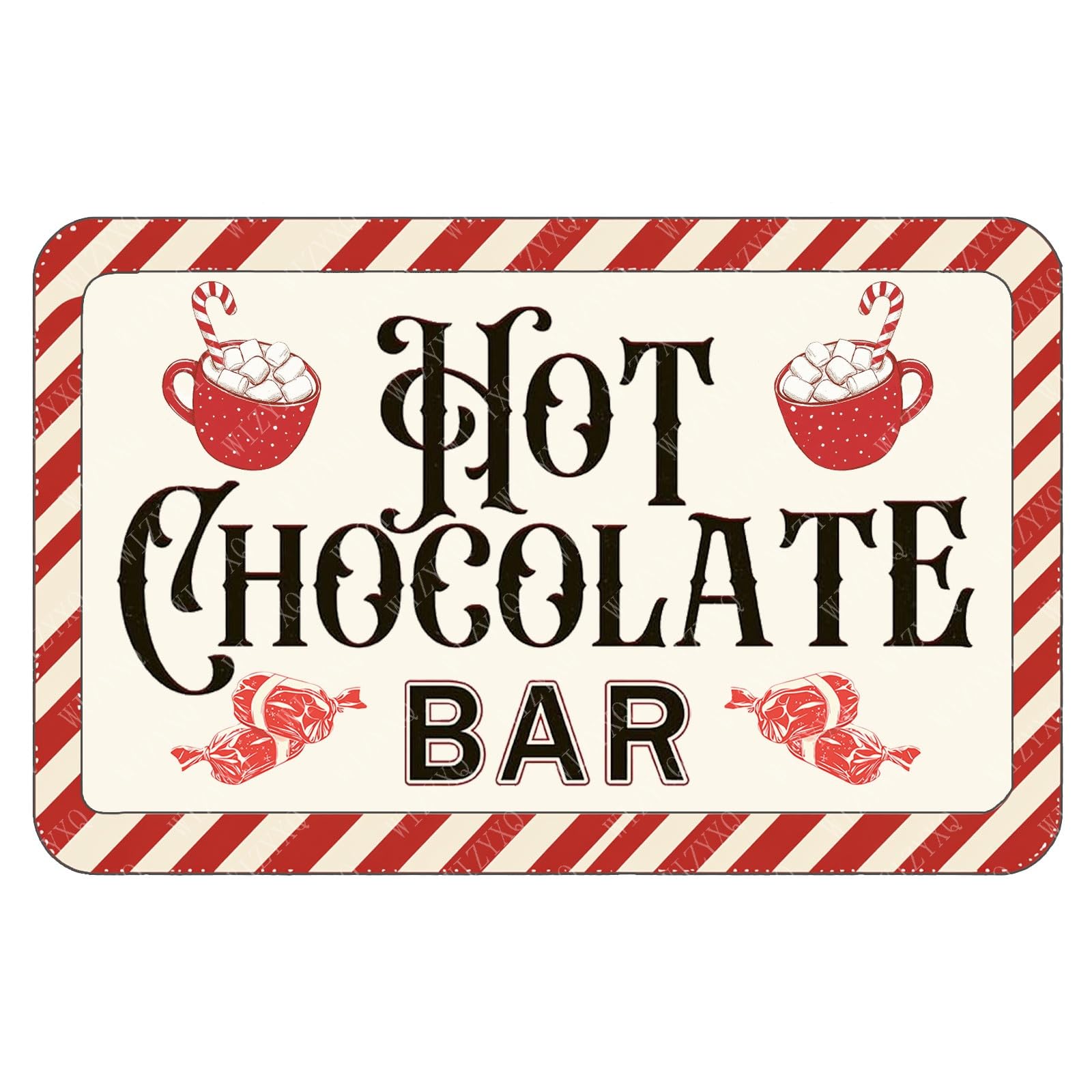 Kwqdozf As Pic Tin Signs Hot Chocolate Bar Metal Winter Aluminum Sign For Home Cafe Yard K