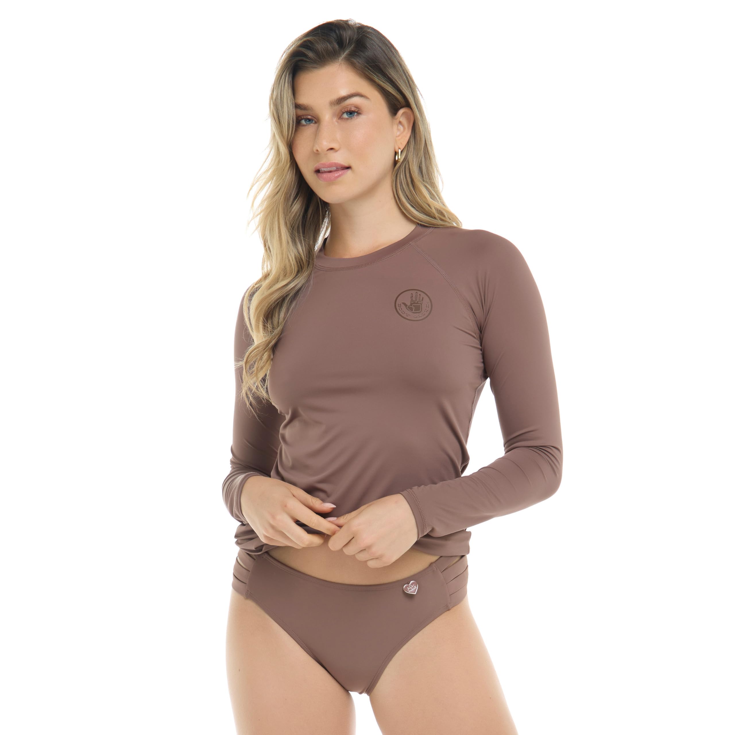Body Glove Women's Smoothies Sleek Solid Long Sleeve Rashguard with UPF 50
