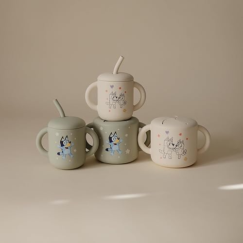 Miniatura 5 de mushie x Bluey Taza para merienda de silicona | Contenedor de alimentos a prueba de derrames para niños pequeños y bebés (Bluey Sage)