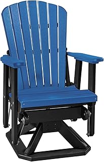 OS Home and Office 510BBK Fan Back Swivel Glider, Blue and Black