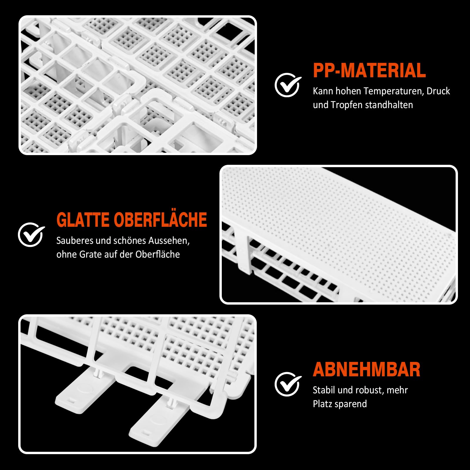 Lot de 3 supports de tubes à essai en plastique pour tubes à essai - Support amovible pour tubes à centrifuger - Pour laboratoire, commerce, science, industrie (30 mm, 21 trous)