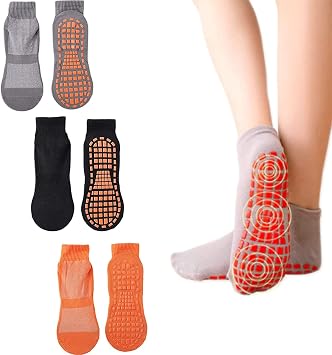 VFlex Tourmaline Slimming Self-Heating Shaping Socks - 3 Pairs of Acupressure Health Socks for Foot Massage