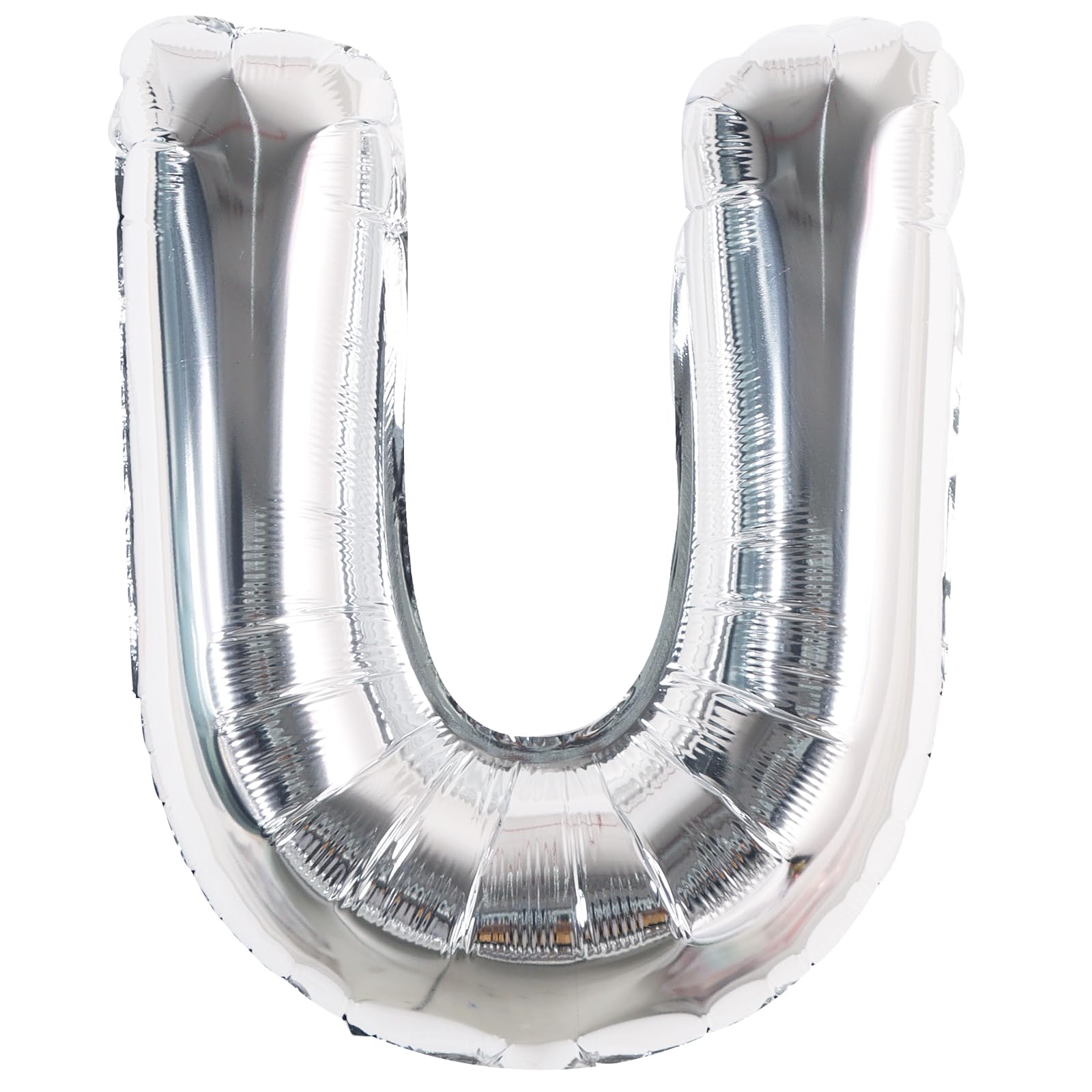 TONIFUL Silver Letter U Balloon 16Inch Foil Alphabet U Birthday Party Decor — image 1