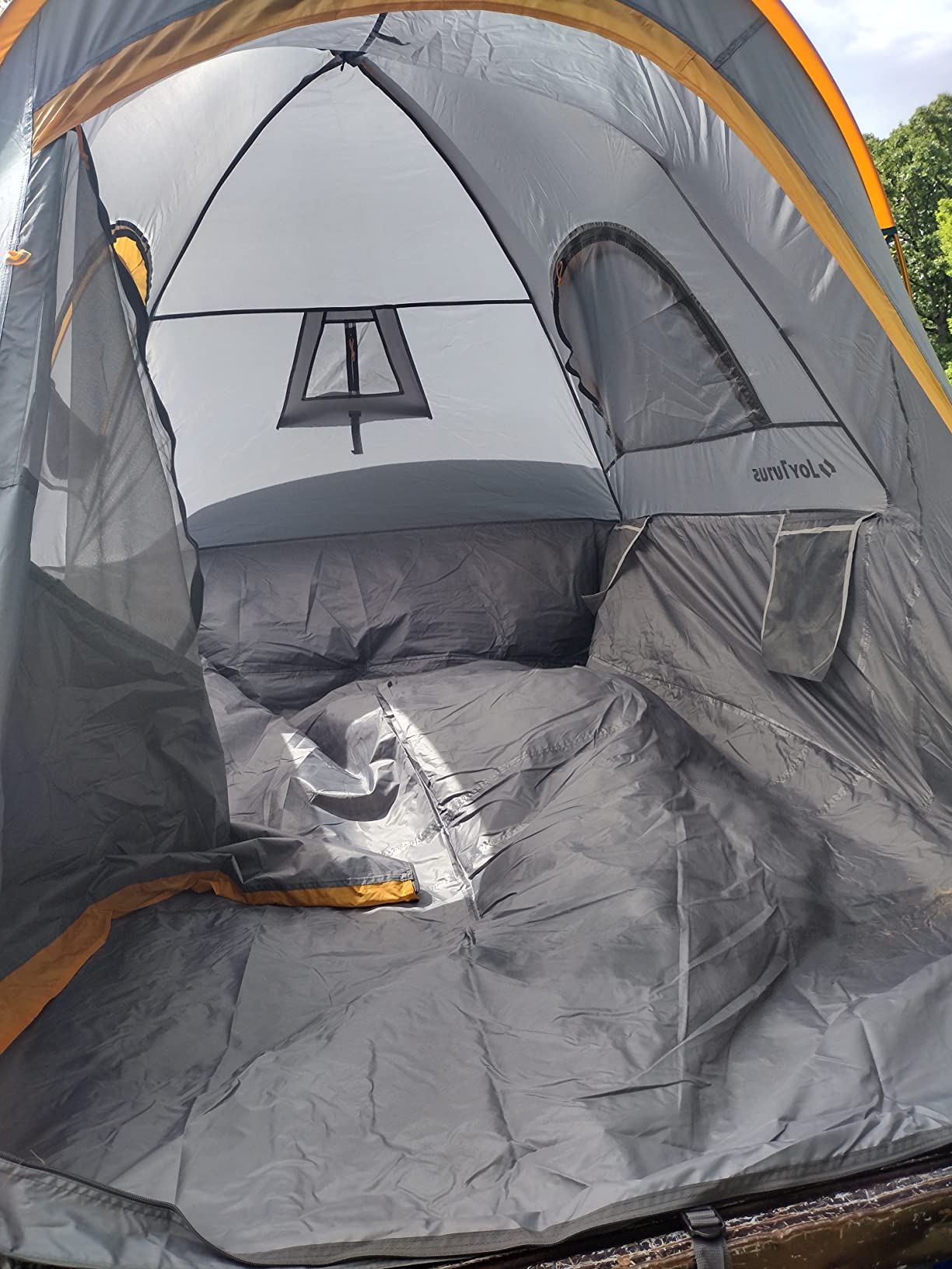 JOYTUTUS Pickup Truck Tent + Air Mattress Combo – Fits 6.5ft Bed, Waterproof, With Built-in Pump