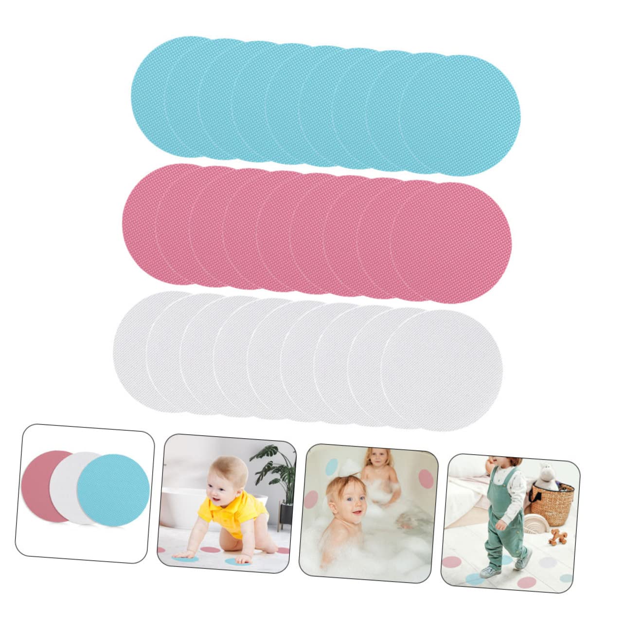 MAGICLULU 108stücke rutschfeste Badewannenaufkleber Anti-rutsch-Dekoration Für Badezimmer Und Dusche Selbstklebende wasserdichte Peva-Sticker Farbig Transparent