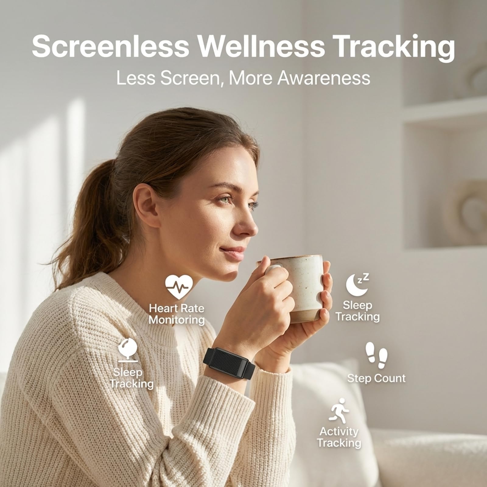 Smart Band Braccialetto Intelligente Fitness Tracker per Donne Uomini Salute Bracciale Tracker con Frequenza Cardiaca Monitoraggio Del Sonno NFC Android iOS