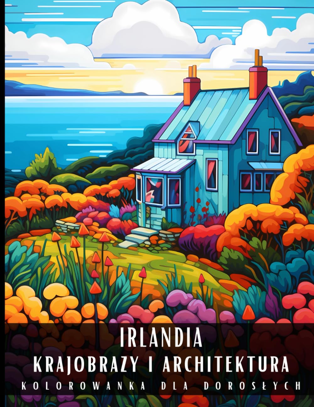 Kolorowanka dla Dorosłych Irlandia Krajobrazy i Architektura: Antystresowa Relaksująca Kolorowanka Przedstawiająca Przepiękne Irlandzkie Krajobrazy ... - 50 Stron z Rysunkami Do Pokolorowania