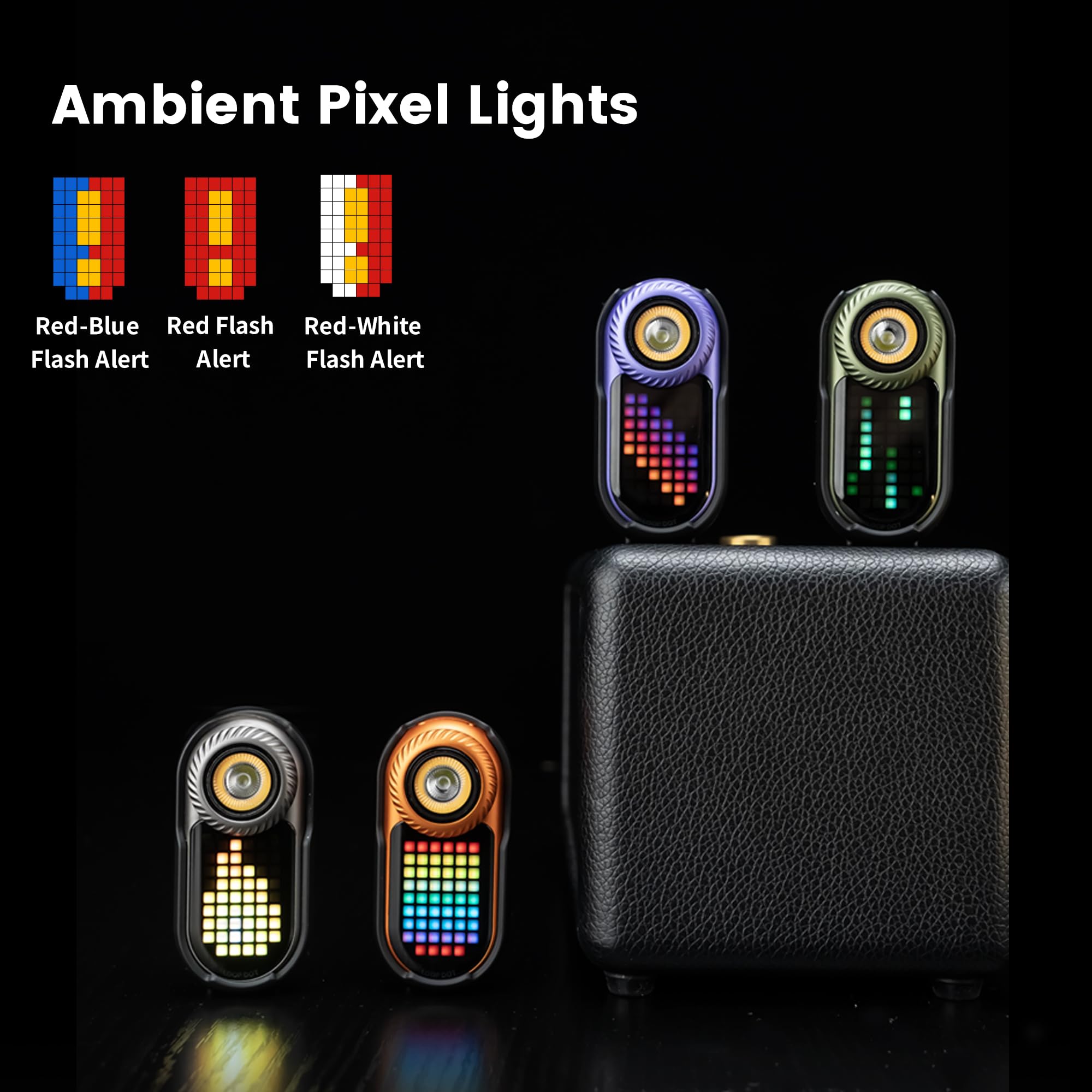 LOOPDOT EDC Torcia – Torcia a LED ricaricabile piccola e potente con display RGB Pixel, giochi interattivi, luminosità regolabile, fantastico gadget regalo per bambini e adulti (grigio)