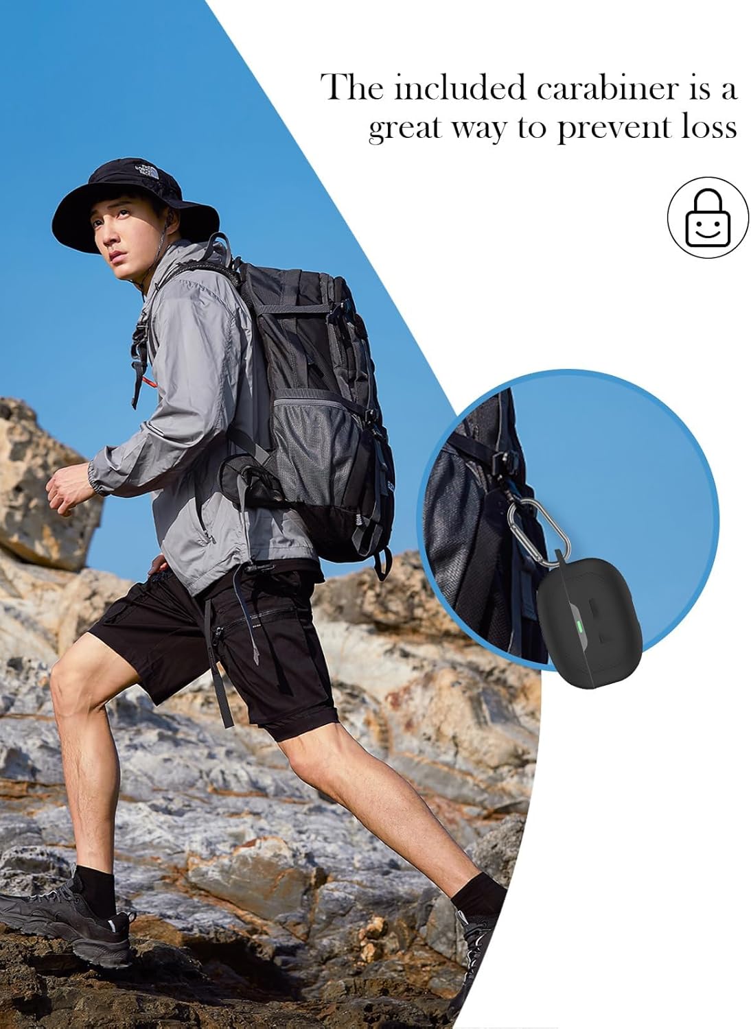 Case for Raycon Everyday Earbuds,Soft Protective,BOVUGAC Silicone Case Cover for Raycon Everyday Earbuds (2024 Edition) with Keychain & Cleaning Kit & Lanyard-Black - Image 4