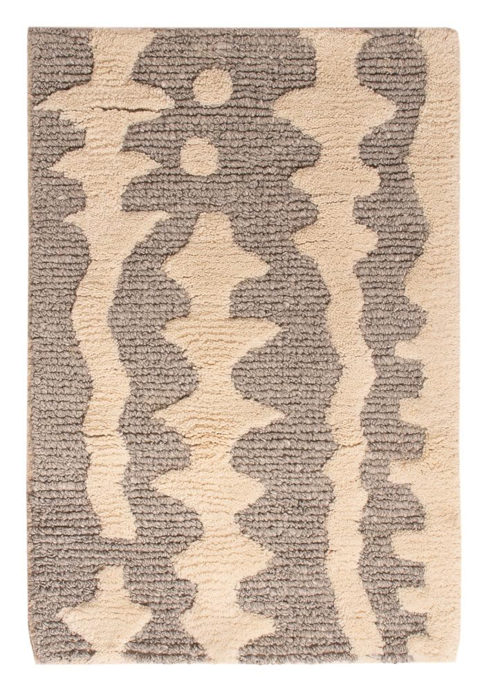 Morgenland Wollteppich Naturals Handgeknüpft 50% Schurwolle, 50% Jute Abstrakt Beige 90 x 60 cm Rechteckig Schlafzimmer, Kinderzimmer