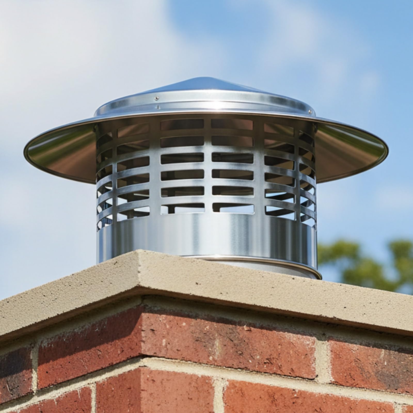 Cappuccio Camino, Tonda Comignolo Fumaria, 75-300MM Cappello Antipioggia in Acciaio Inox, Camino Copertura per Ventilazione del Tetto e Tubi Della Canna Fumaria(250mm/9.84inch)