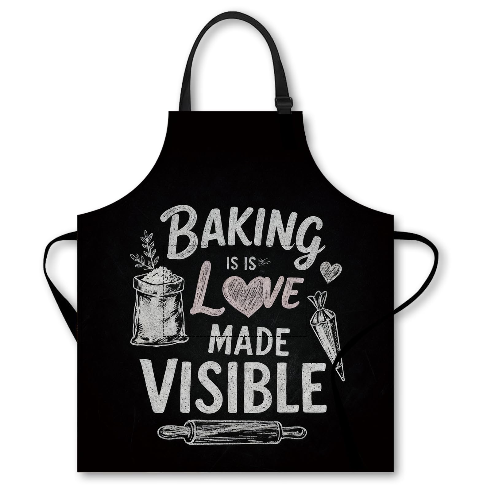 Nuxovilar Cute Cooking Kitchen Apron, 26.77 * 30.7 Inches, Essential for Kitchen Cooking, Baking, Festive Gatherings