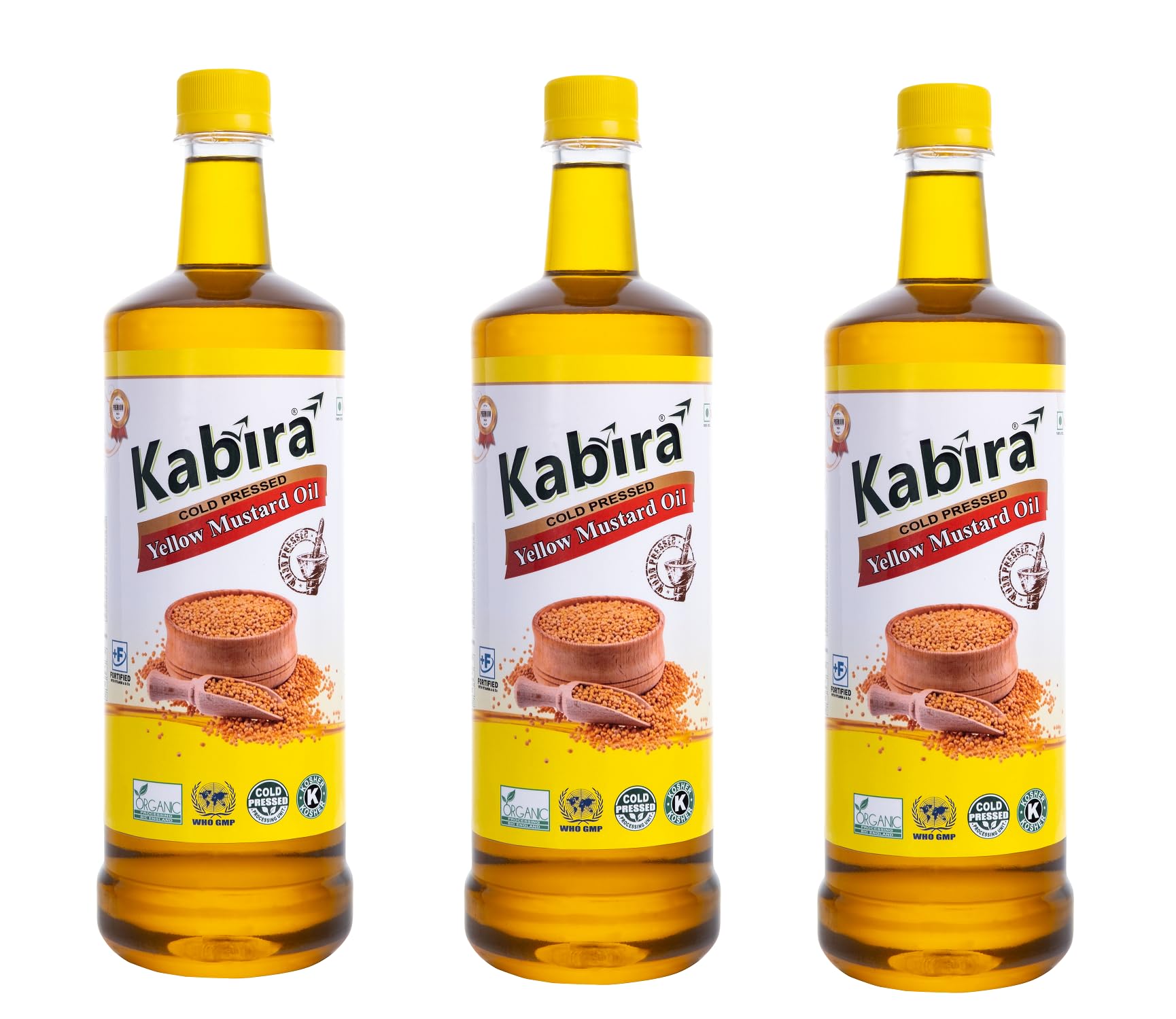 Kabira Natural Kacchi Ghani Yellow Mustard Oil for Cooking Cold Pressed Peeli Sarso Ka Tel (3 Ltr Pack) (B0CX8MQDLM) Amazon Price History, Amazon Price Tracker