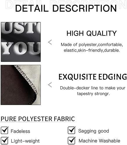 Miniatura 5 de Tapiz personalizado para cargar imágenestexto, tapiz personalizado para colgar en la pared, telón de fondo para dormitorio, tapiz personalizado, 71