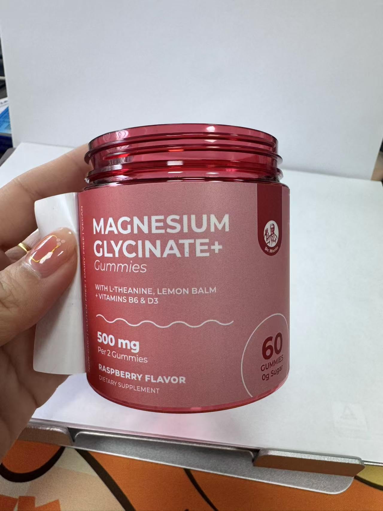 Dr. Moritz Magnesium Glycinate Gummies for Adults & Kids - with L-Theanine & Lemon Balm - Magnesium Gummies for Women & Men for Relaxation Support - No Sugar Added, Non-GMO (120 Count)