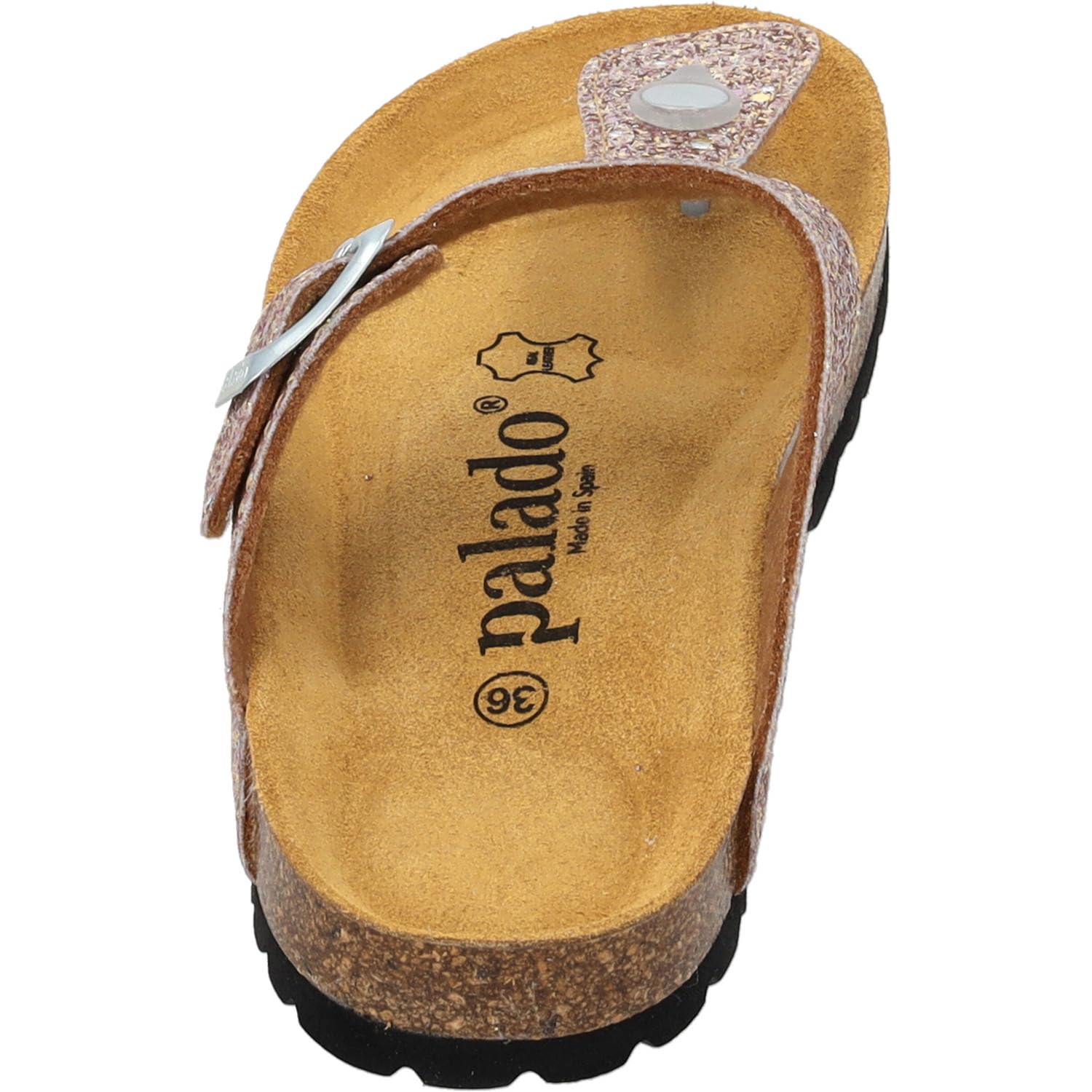 Palado Mädchen Zehentrenner Kids Kos G Glitzer – coole Sandalen Made in Spain - bequeme Hausschuhe mit Glitzer - modische Sommerschuhe