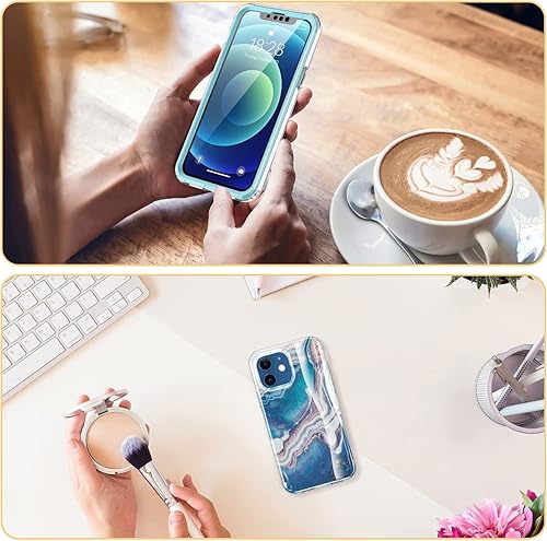 Miniatura 6 de Esdot Funda compatible con iPhone 12, iPhone 12 Pro con protector de pantalla integrado, con diseño de moda para mujeres y niñas, funda protectora