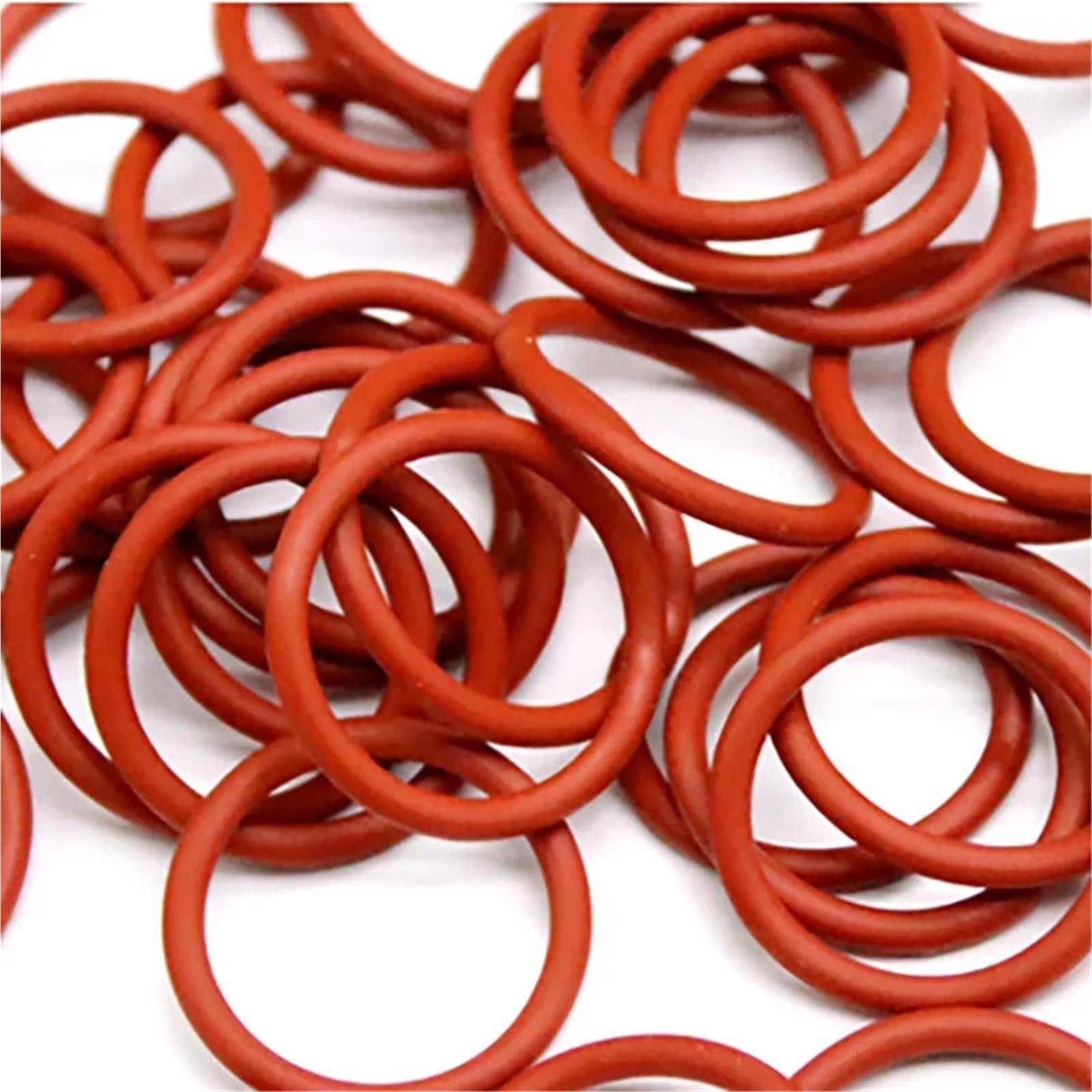 Junta de anillo silicona roja CS 4 mm tórica caucho O para fontanería, reparación(RED200pcs,OD 58mm ID 50mm)