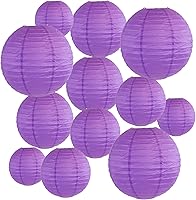 Vista 16 de Juego de 12 farolillos de papel redondos de varios tamaños (15 cm, 20 cm, 25 cm, 30 cm) para decoración del hogar, restaurante, iglesia, bodas