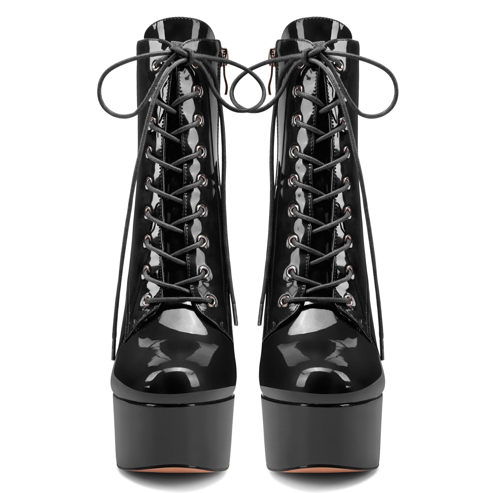 NobleOnly Zapatos de Tacón Mujer Plataforma Tobillo Botas 16CM Botines High Heels