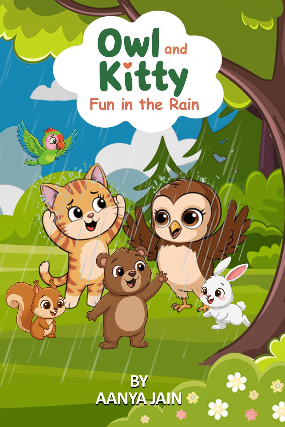 Owl and Kitty: Fun in the Rain