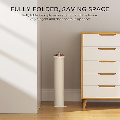 Miniatura 5 de Estante de Secado de Ropa con Trípode, Estante para Ropa Portátil y Plegable que Ahorra Espacio para Secar Ropa - Estante Secador de Ropa para Suelo