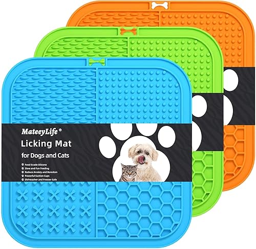 Miniatura 8 de MateeyLife Alfombrillas para lamer perros y gatos grandes alfombrilla para lamer con ventosas para aliviar la ansiedad del perro almohadilla para
