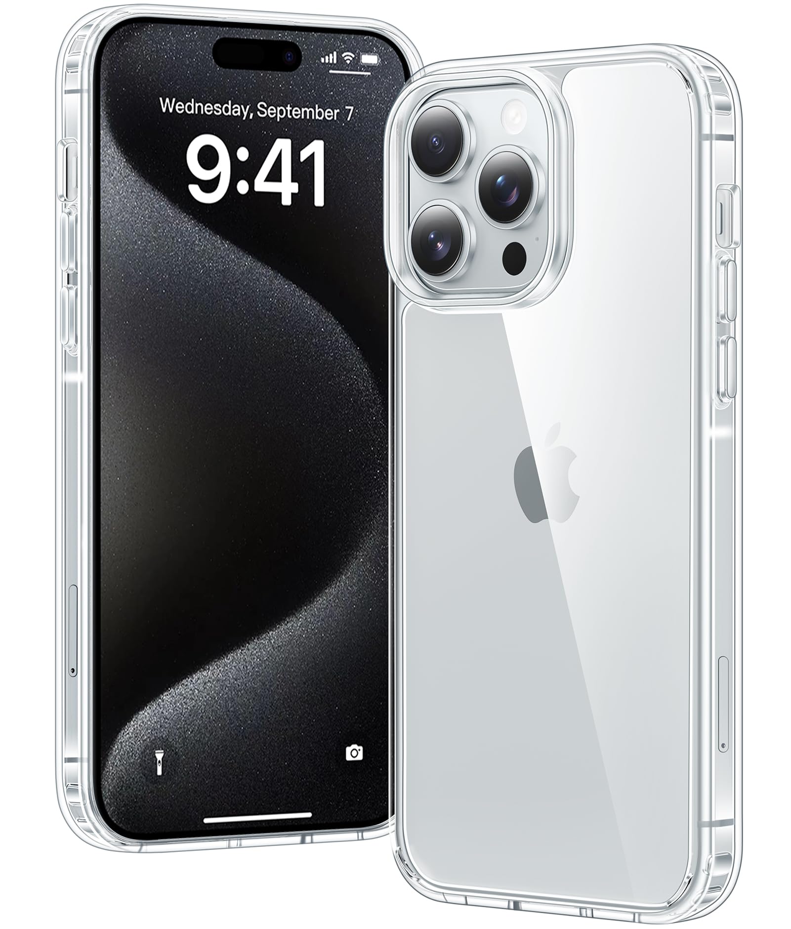 Clear Case for iPhone 15, Ultra Thin, Shockproof TPU Cover, Anti-Yellowing, Crystal Clear, Phone Case for Apple iPhone 15 - Clear — view 641