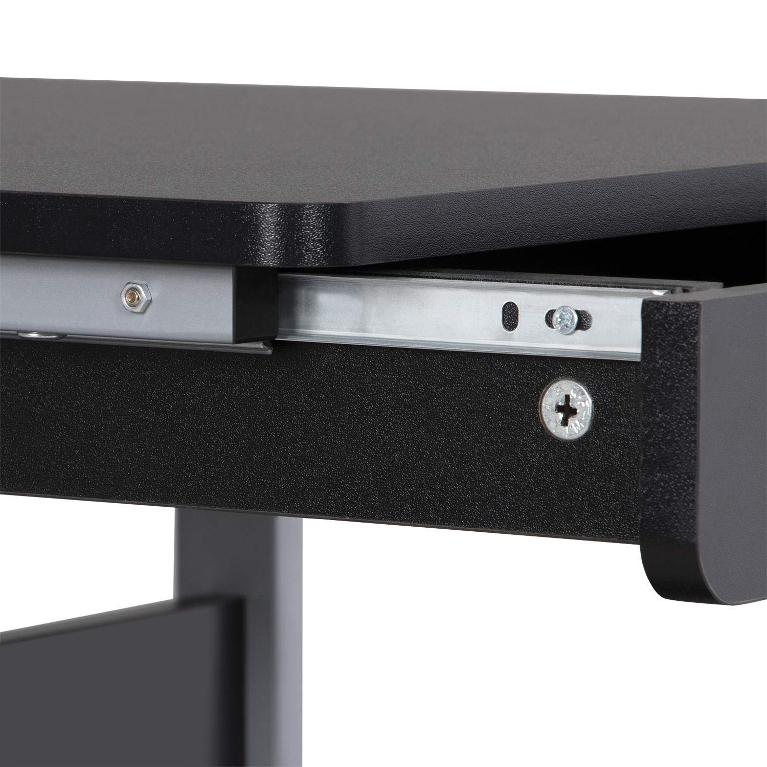 Yaheetech Mobile Computer Desks with Keyboard Tray, Printer Shelf and