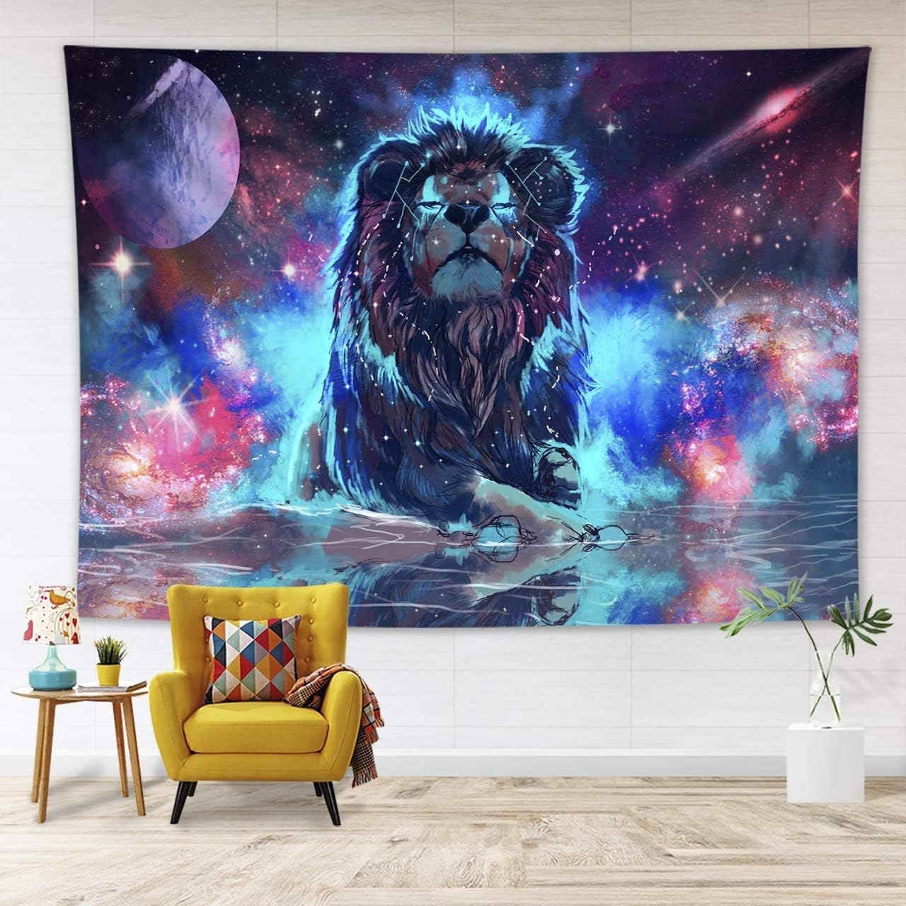 即日発送 海外製 タペストリー 2匹のライオン 絵画 タペストリ Www Qiraatafrican Com