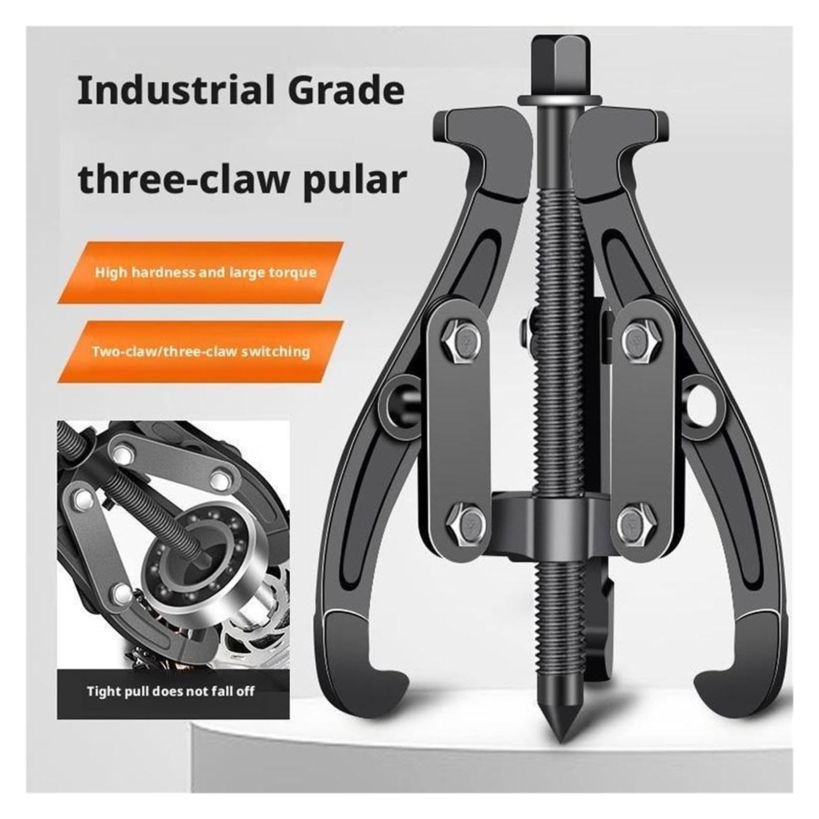 Extractor de engranajes práctico, herramientas extracción rodamientos reversibles alta resistencia, poleas 3 mandíbulas(6inch)