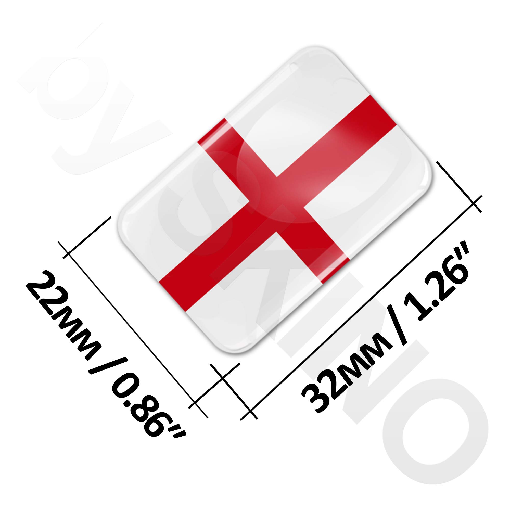 2 Adesivi 3D Bandiera UK Union Jack Argento - Per Auto, Moto, Bici, Resina UV Resistente - Foto 11