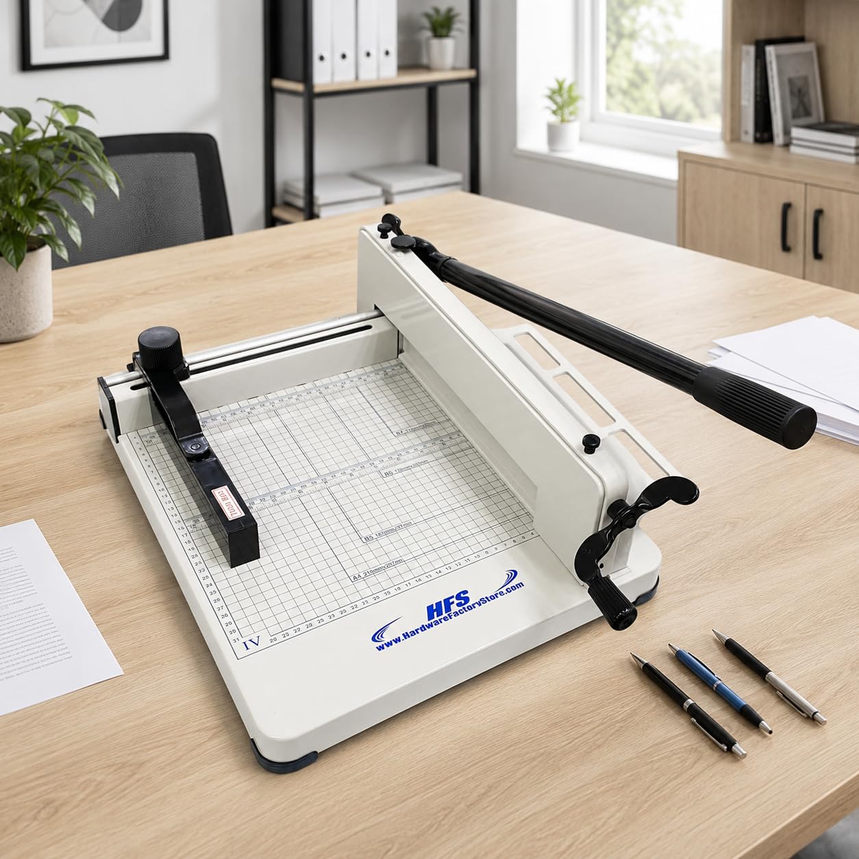 HFS (R) Robuster Papierschneider, 400 Blatt Kapazität, solide Stahlkonstruktion (A4-30,5 cm) Papierschneidemaschine