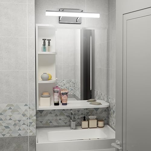 Miniatura 8 de Aipsun Lámparas de baño de 48 pulgadas ajustable de latón moderno LED para tocador de baño, accesorios de 5500 K