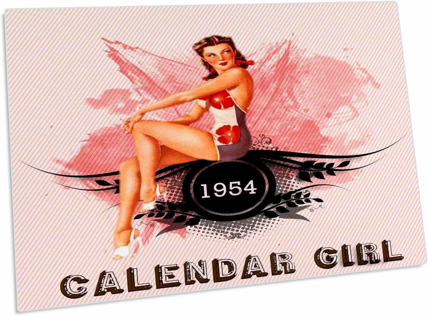 3dRose Calendar Girl Alfombrilla Escritorio 58x40 cm