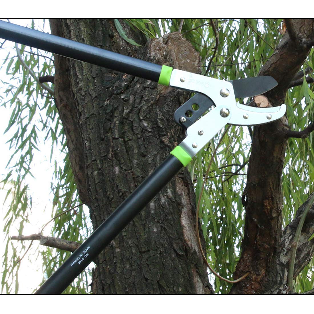 Troncarami da Giardino A Incudine Telescopica con Cricchetto, capacità di Taglio da 4 Cm di Diametro, Tagliaerba con Impugnature Extra Leggere in Alluminio,