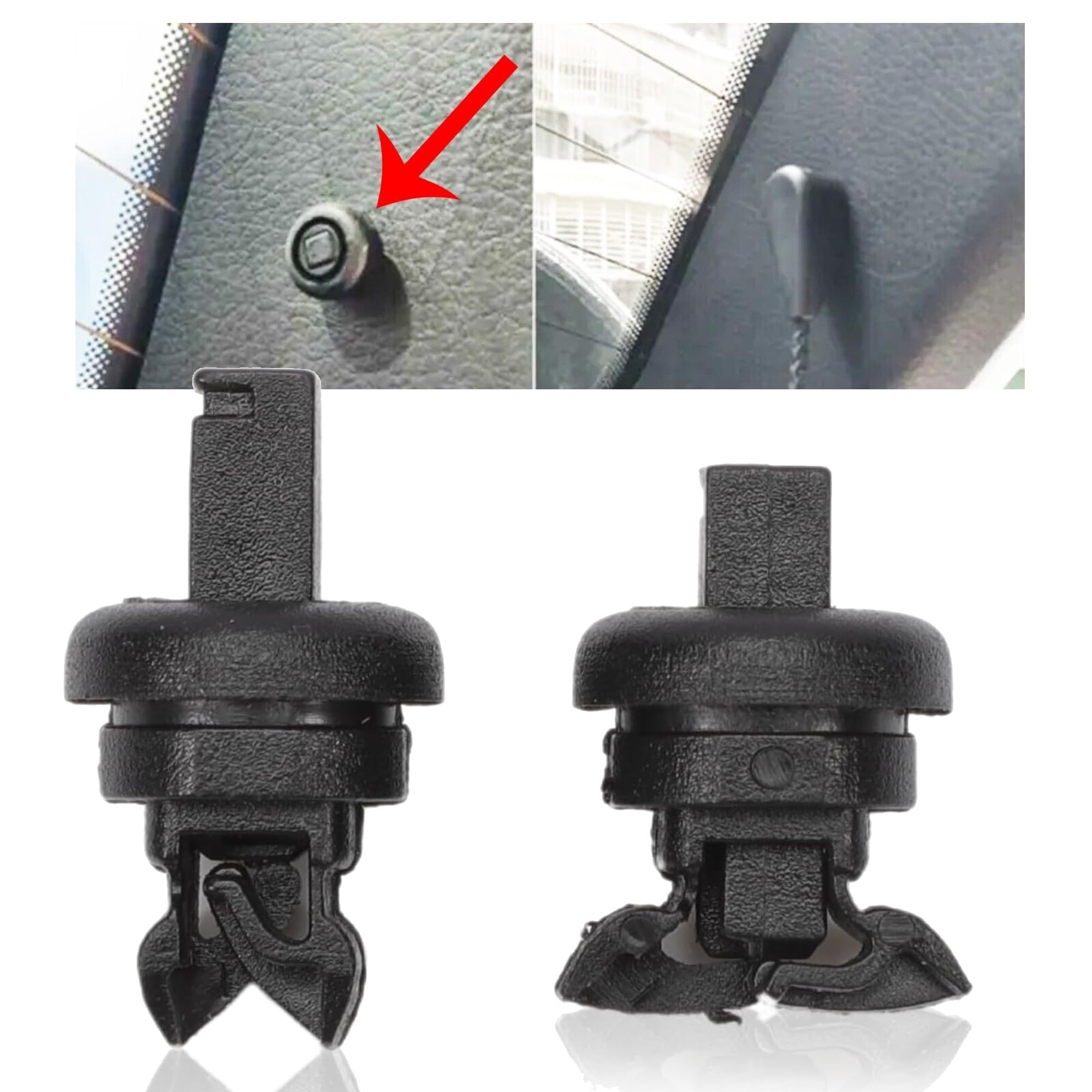 2 Clip Fissaggio Bagagliaio Auto Compatibili Con RENAULT, CITROEN, NISSAN (Megane, Clio, Qashqai, C4, DS) E PEUGEOT