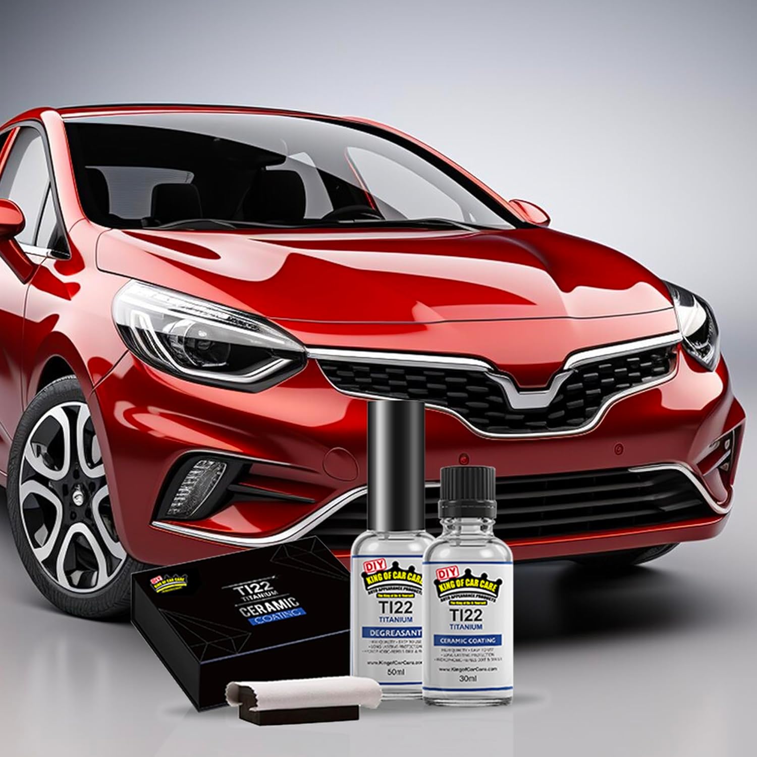 Ti22 Titanium 9H Ceramic Coating Kit - Professional Grade - Protect Your Vehicle While Increasing Shine and Gloss