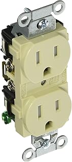 Receptacle,Duplex,15A,5-15R,125V,Ivory