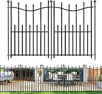 FencePost 10-Panel No-Dig Decorative Garden Fence 32"H x 22'L Rustproof Metal Dog Barrier for Yard, Patio, Landscape Edging