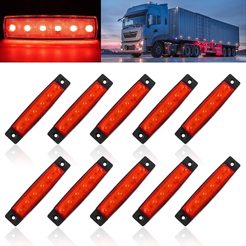 10 luces LED de marcador de remolque de 6 LED, luces LED de 12 a 24 V para remolque de automóvil, camión, luces de remolque resistentes al agua para