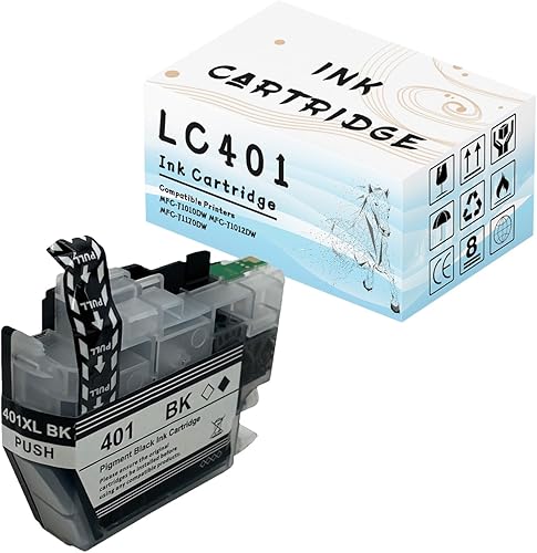 LC401 401XL Cartucho de tinta de repuesto compatible con impresoras Brother LC401 401XL, para impresoras Brother MFC-J1010DW MFC-J1012DW