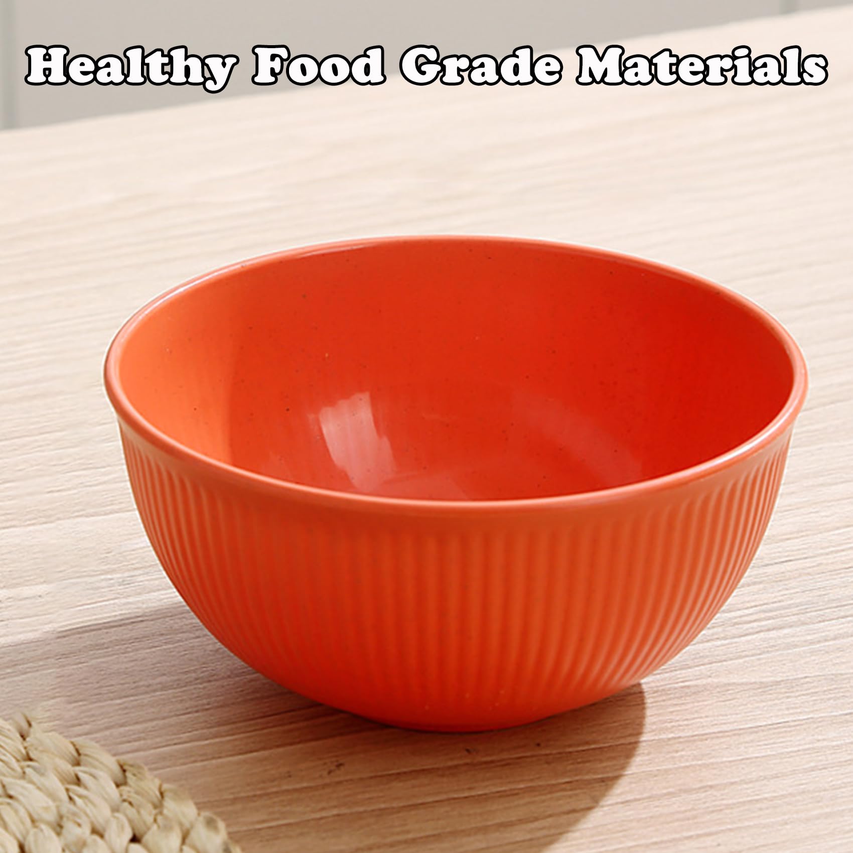 QHNTXQD Unbreakable Cereal Bowls, 24 OZ Lightweight Plastic Bowl Set of 4 - Image 3
