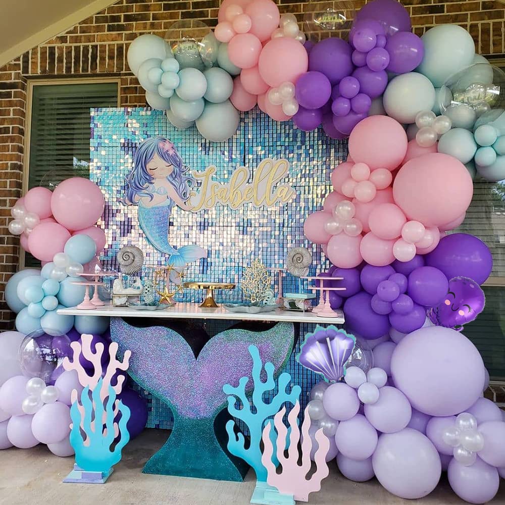 Buy Under The Sea Mermaid Birthday Party Backdrop Girl Princess Mermaid ...