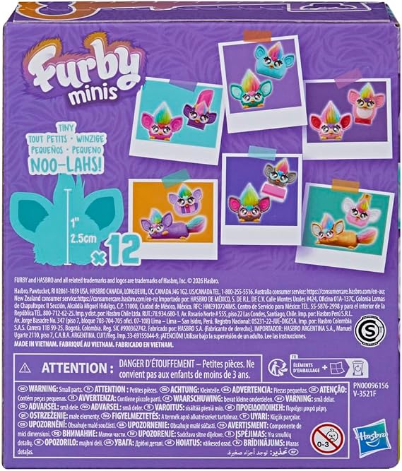 Furby Minis Moda Temalı 12 Figür Çoklu Paketi, 5 Yaş ve Üzeri Çocuklar için 2,5 cm'lik Yetişkin Koleksiyon Ürünü Oyuncakları, Seri 2