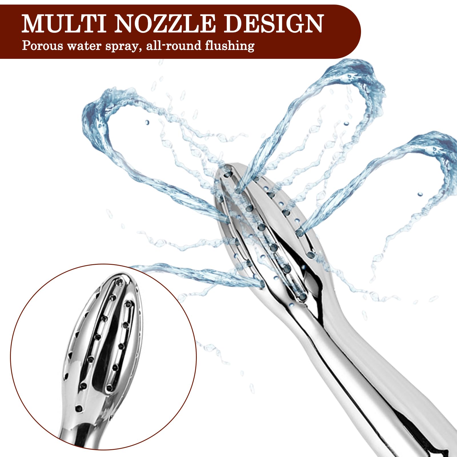 Lavement anal en acier inoxydable avec Plug anal, Anal Sex Toy Fétiche pour Hommes Femmes Couples, Douche Anale pour Stimulation de la Prostate (B)