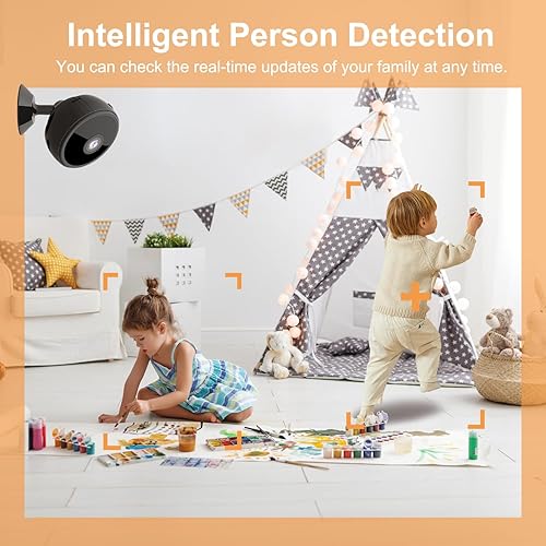 Miniatura 4 de Mini cámara inalámbrica de seguridad para niñera pequeña con visión nocturna y detección de movimiento, control de aplicación de teléfono,