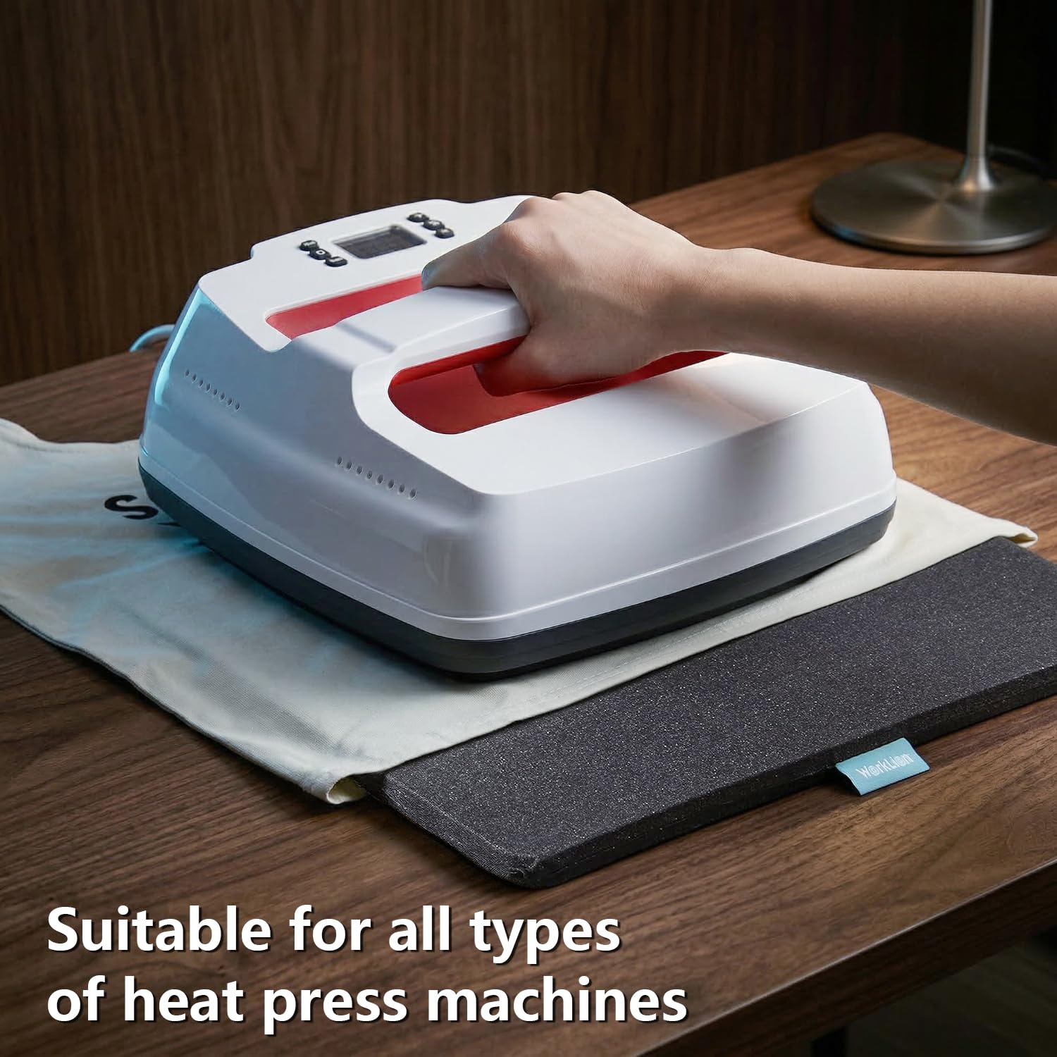 WORKLION Alfombrilla de Prensa de Calor 11 x 13 Pulgadas: Materiales ignífugos de Doble Cara Resistente a la Alfombra Protectora para Cricut Easypress/Easypress 2 y HTV Craft Vinilo Planchado