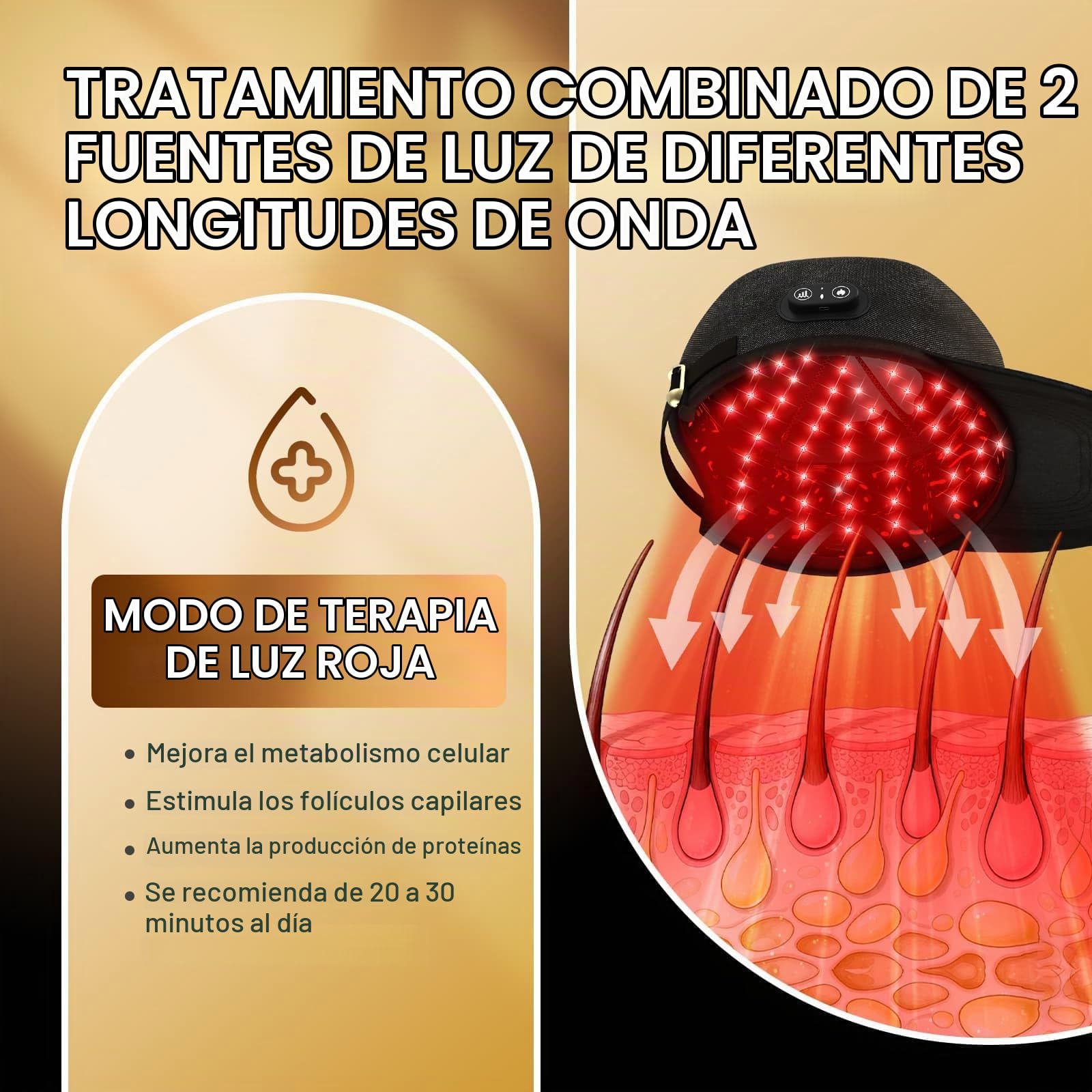 iKeener Gorra Inalámbrica Crecimiento Cabello Láser, Gorra Terapia Luz Roja 660nm&850nm Aprobada FDA Recrecimiento del Cabello,Luz Roja Estimula el Crecimiento Folículo Piloso,Restaura Grosor Cabello